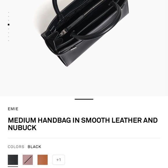 Le Tanneur - EMIE MEDIUM HANDBAG IN SMOOTH LEATHER AND NUBUCK - Picture 3 of 10